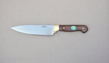 Load image into Gallery viewer, 6.5&quot; French cooks Damascus Queen Ebony &amp; Paua
