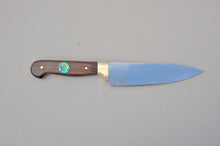 Load image into Gallery viewer, 6.5&quot; French cooks Damascus Queen Ebony &amp; Paua
