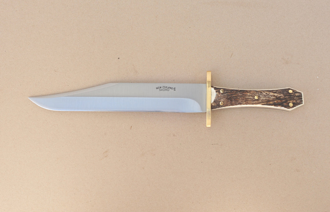 Coffin Handle Bowie Stag