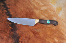 Load image into Gallery viewer, 6.5" French cooks Damascus Queen Ebony &amp; Paua
